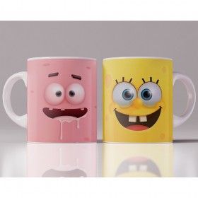 Taza Sublimada - Estilo: Bob Esponja 3D Taza Sublimada - Estilo: Bob Esponja 3D