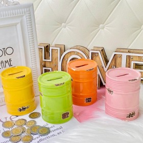 Set de 4 Alcancías de Vidrio - Estilo: Tambos