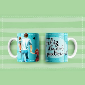 Taza Sublimada - Estilo: Acuarela Feliz Día del Padre