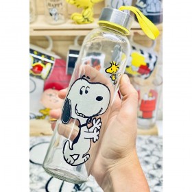 Botella De Vidrio Decorada - Estilo: Snoopy Botella De Vidrio Decorada - Estilo: Snoopy