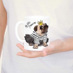 Taza Sublimada - Estilo: Pug Princess Taza Sublimada - Estilo: Pug Princess
