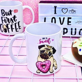 Taza Sublimada - Estilo: Sweet Pug Taza Sublimada - Estilo: Sweet Pug