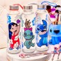 Botella De Vidrio Decorada - Estilo: Lilo y Stitch