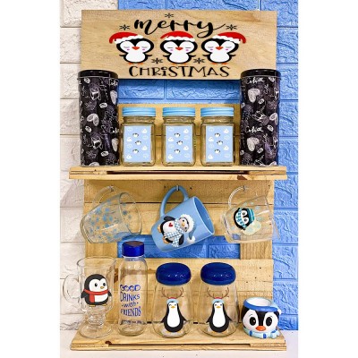 Estación de Café - Estilo: Penguins At Christmas Navidad