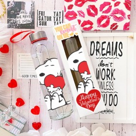 Botella De Vidrio Decorada - Estilo: San Valentín Foto de Botella De Vidrio Decorada - Estilo: San Valentín