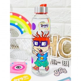 Botella De Vidrio Decorada - Estilo: Carlitos Susto