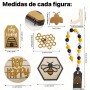 1 Set De 10 Piezas Decorativas Con Bandeja De Madera - Estilo: Honey Bee