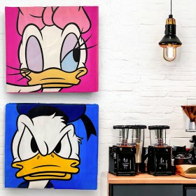 Cuadro Artesanal Decorativo - Estilo: Daisy y Donald Foto de Cuadro Artesanal Decorativo - Estilo: Daisy y Donald