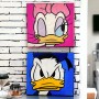 Cuadro Artesanal Decorativo - Estilo: Daisy y Donald