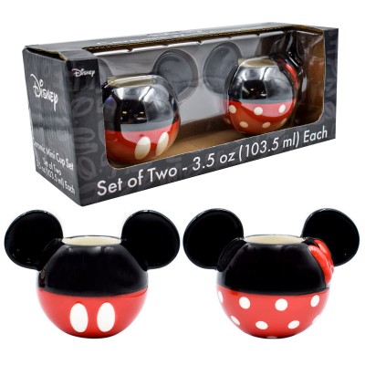 Foto de Juego de 2 Mini Tazas para Café - Estilo: Mickey y Minnie Mouse