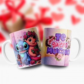 Foto de Taza Sublimada - Estilo: Stitch San Valentín