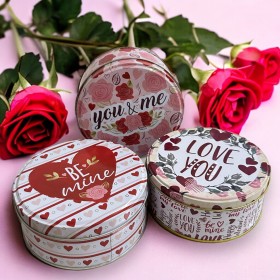 Foto de Caja Circular Metálica - Estilo: San Valentín