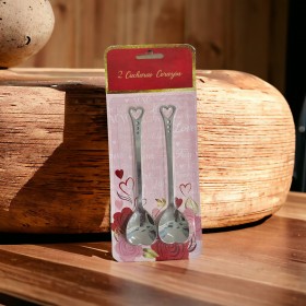 Foto de Set de 2 Cucharas de Corazón - Estilo: San Valentín