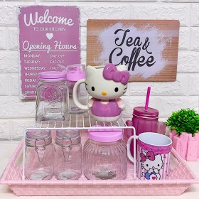 Estación de Café Bandeja Personal - Estilo: Hello Kitty Estación de Café Bandeja Personal - Estilo: Hello Kitty