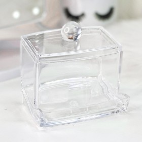 Organizador De Acrílico Dispensador de Cotonetes Foto de Organizador De Acrílico Dispensador de Cotonetes