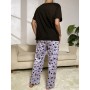 Pijama Conjunto de 2 Piezas Adulto - Estilo: Lashes Coffee