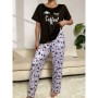 Pijama Conjunto de 2 Piezas Adulto - Estilo: Lashes Coffee