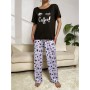 Pijama Conjunto de 2 Piezas Adulto - Estilo: Lashes Coffee