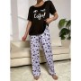 Pijama Conjunto de 2 Piezas Adulto - Estilo: Lashes Coffee