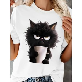 Playera Importada - Estilo: Angry Cat Playera Importada - Estilo: Angry Cat