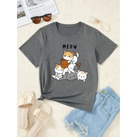 Playera Importada - Estilo: Meow Foto de Playera Importada - Estilo: Meow