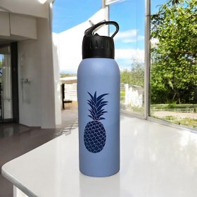 Botella de Aluminio - Estilo: Blue Pineapple Foto de Botella de Aluminio - Estilo: Blue Pineapple