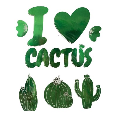 Stickers Metálicos Decorativos - Estilo: Cactus