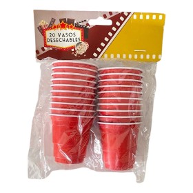 Paquete De 20 Vasos De Plástico Deshechables - Estilo: Popcorn