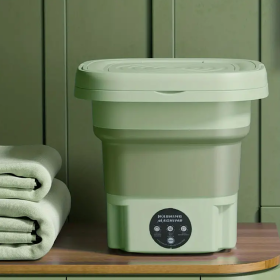Mini Lavadora Plegable Portátil 8L Color Verde