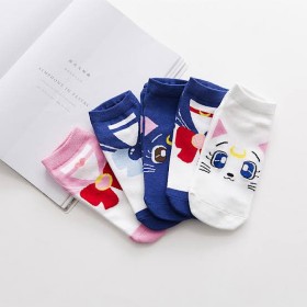 Conjunto de 5 Pares de Calcetines - Estilo: Sailor Moon
