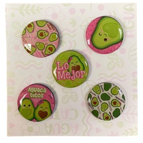 Set De 5 Imanes Decorativos - Estilo: Aguacate
