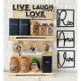 Estación de Café - Estilo: Laught Coffee con Mueble de Madera Incluido
