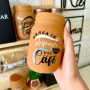 Estación de Café - Estilo: Laught Coffee con Mueble de Madera Incluido