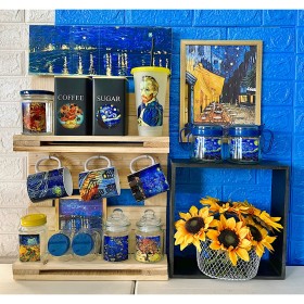 Estación de Café - Estilo: Van Gogh Art con Mueble de Madera Incluido | ¡Envío Gratis! Foto de Estación de Café - Estilo: Van Gogh Art con Mueble de Madera Incluido | ¡Envío Gratis!