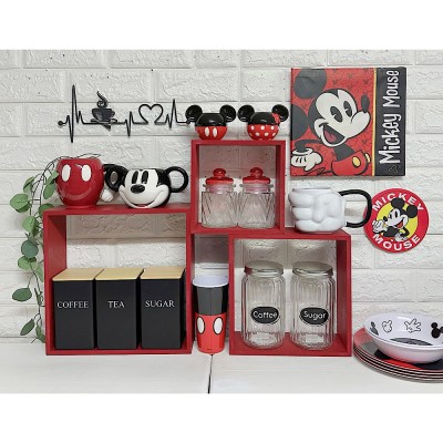 Estación de Café Rústica “Mickey Mouse” con Cuadros de Madera Incluidos | ¡Envío Gratis!