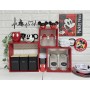 Estación de Café Rústica “Mickey Mouse” con Cuadros de Madera Incluidos | ¡Envío Gratis!