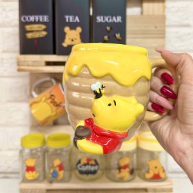 Estación de Café Rústica “Winnie Pooh” con Mueble de Madera Incluido | ¡Envío Gratis!