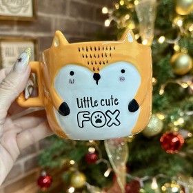 Taza 3d Cerámica - Estilo: Little Cut Fox