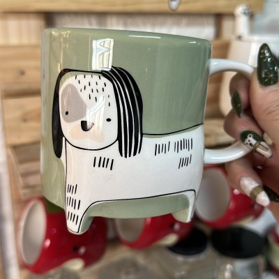 Taza 3d Cerámica - Estilo: Green Dog