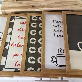 Set de 6 Cuadros Decorativos Green Coffee