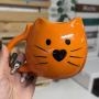 Taza 3d Artesanal Nacional - Estilo: Gato Naranja
