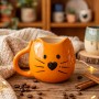 Foto de Taza 3d Artesanal Nacional - Estilo: Gato Naranja