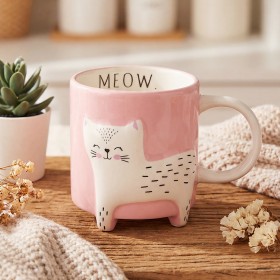 Foto de Taza 3d Cerámica - Estilo: Pink Cat Cute Animal