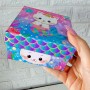 Caja De Cartón Decorativa - Estilo: Mermaid Cat