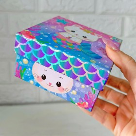Foto de Caja De Cartón Decorativa - Estilo: Mermaid Cat