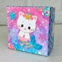 Caja De Cartón Decorativa - Estilo: Mermaid Cat