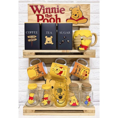 Foto de Estación de Café Rústica “Winnie Pooh” con Mueble de Madera Incluido | ¡Envío Gratis!