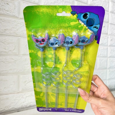 Foto de Set de 4 Popotes - Estilo: Stitch