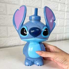 Foto de Bote De Plastico Con Tapa Y Popote - Estilo: Stitch