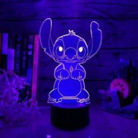 Lampara Led 3D - Estilo: Stitch